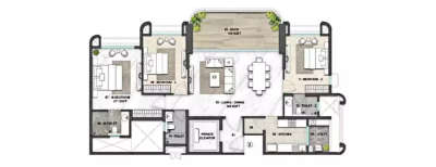 Lodha Hanging Gardens, 3 BHK-1577 Sq.ft