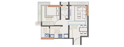 Suraj Eterna, 1 BHK-350 Sq.ft