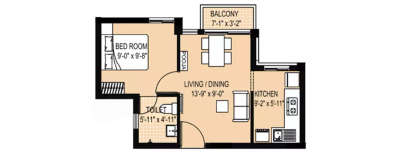 Arun Sharada, 1 BHK-304 Sq.ft