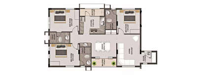 Ceebros Balaji View, 3 BHK-1416 Sq.ft