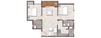 Jains Anukriti, 2 BHK-639 Sq.ft