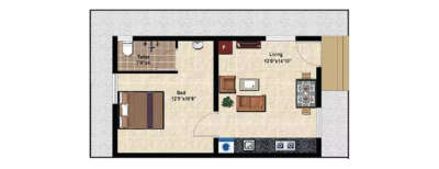 StepsStone Aalam, 1 BHK-450 Sq.ft