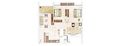 Rohan Saroha, 2 BHK-836 Sq.ft