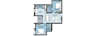 Altis Ashraya, 2 BHK-561 Sq.ft
