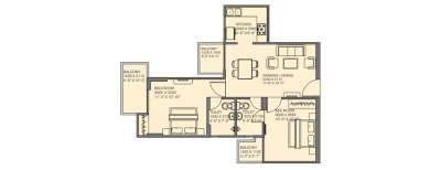 Emenox La Solara, 2 BHK-1020 Sq.ft