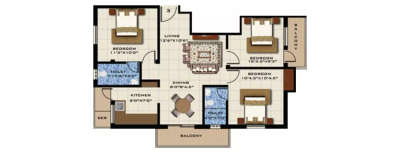 Jains Atulya, 3 BHK-918 Sq.ft