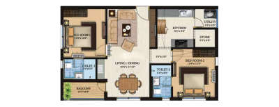Lifestyle Param, 2 BHK-1195 Sq.ft