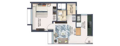 Nahar Amaryllis, 1 BHK-366 Sq.ft