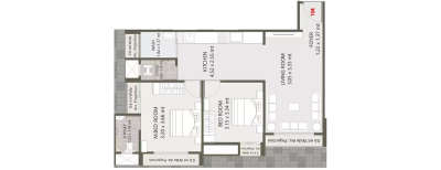 Nathani Residency, 2 BHK-341 Sq.ft