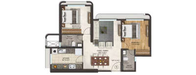 Spenta Medius, 2 BHK-712 Sq.ft