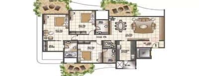 Supreme Pallacio, 3 BHK-2400 Sq.ft