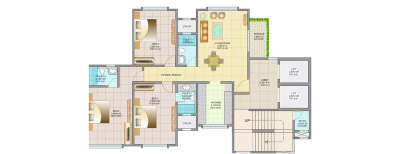 Tridhaatu Vihaan, 3 BHK-1252 Sq.ft