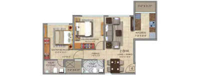 Ananda Residency, 2 BHK-650 Sq.ft