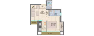 Majestique Gigahomes, 1 BHK-494 Sq.ft