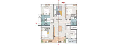 Prestige Budvel, 3 BHK-1550 Sq.ft