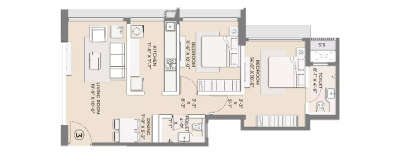 Arkade Pearl, 2 BHK-721 Sq.ft