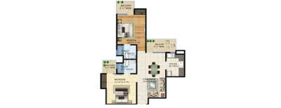 Amrapali Verona Heights, 2 BHK-975 Sq.ft