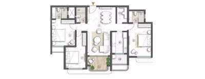 Lodha Magnus, 3 BHK-1388 Sq.ft
