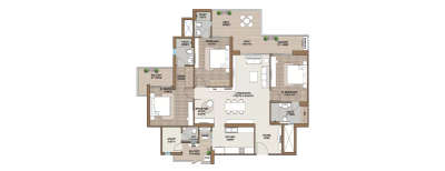 Smartworld One DXP, 3.5 BHK-2450 Sq.ft