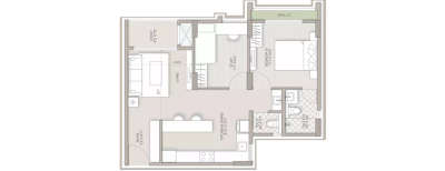 Goyal Orchid Salisbury, 2 BHK-930 Sq.ft