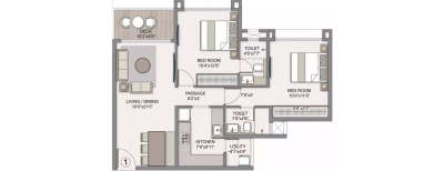 Chandak Sarvam, 2 BHK-775 Sq.ft
