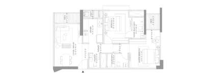 Rustomjee 180 Bayview, 2 BHK-824 Sq.ft