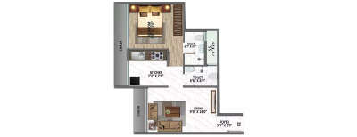 Balaji The Ambience, 1 BHK-400 Sq.ft