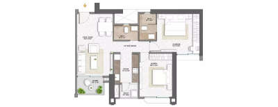 Purvankara Thane, 2 BHK-700 Sq.ft