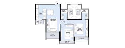 LNT Seawoods West Manor, 2 BHK-730 Sq.ft