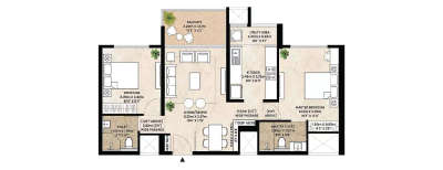 Mahindra Codename Crown, 2 BHK-770 Sq.ft