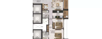 Adani Airica, 2 BHK-738 Sq.ft
