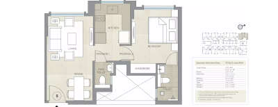 Hiranandani Regent Hill, 1 BHK-379 Sq.ft