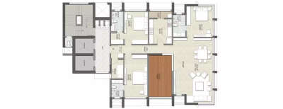 Kalpataru Matru Ashish, 3 BHK-1666 Sq.ft