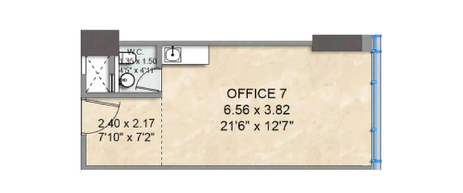 Floor plan for Commercial Office