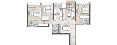 Rustomjee Verdant Vistas, 3 BHK-1157 Sq.ft