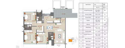 Sugee Vijayshree, 3 BHK-1288 Sq.ft
