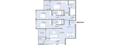 L & T Elara Celestia, 3 BHK-1503 Sq.ft