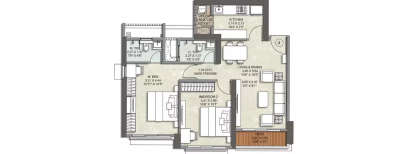 Kalpataru Advay, 2 BHK-781 Sq.ft