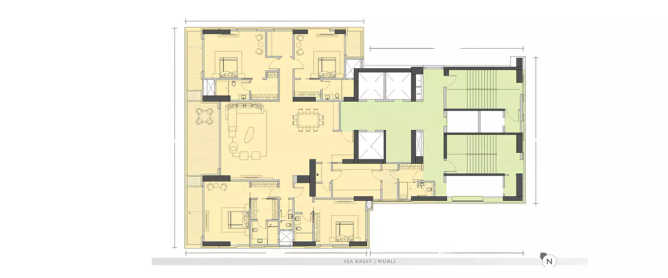 Sugee Sea Krest Worli - Floor plan 5 BHK 4870 Sq.ft