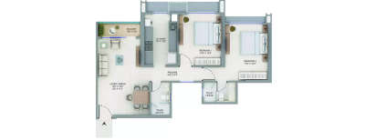 Supreme Chembur, 2 BHK-758 Sq.ft