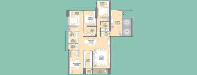 Hubtown 25 West, 4 BHK-2217 Sq.ft
