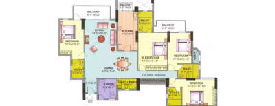 DLF The Icon, 4 BHK-2575 Sq.ft