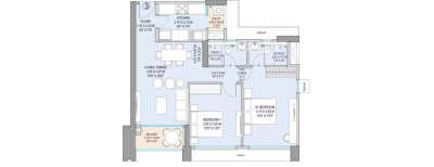 Godrej Horizon, 2 BHK-733 Sq.ft