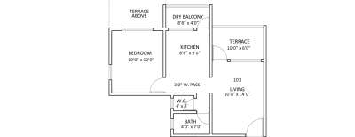 Kolte Patil Umang Premiere, 1 BHK-670 Sq.ft