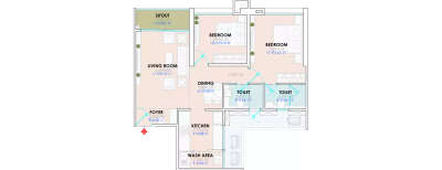 Yoo Pristine, 2 BHK-817 Sq.ft