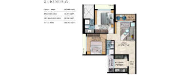 Kamdhenu Grandeur, 2 BHK-686 Sq.ft