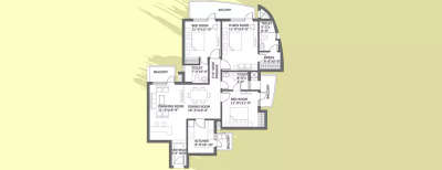 Chintels Paradiso, 3 BHK-1785 Sq.ft