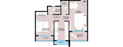 Tharwani Ariana, 1 BHK-337 Sq.ft