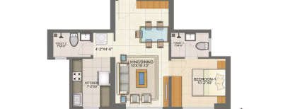 Runwal Pinnacle, 1 BHK-461 Sq.ft