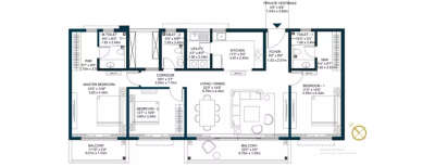 Godrej Yeshwanthpur, 3 BHK-2106 Sq.ft